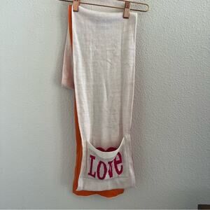 Jonathan Adler Reversible Peace Love Scarf with Hand Pockets